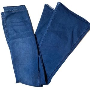 Modcloth The Curvy Flare Blue Bellbottom Jeans
